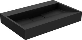 Mexen Ava bovengemonteerde wastafel van composiet B/O 70 x 46 cm, zwart - 23017070