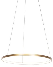 Eettafel / Eetkamer Moderne ring hanglamp goud 60 cm incl. LED - Anella Modern rond Binnenverlichting Lamp