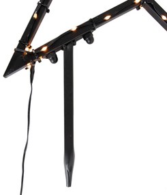 Kerst prikspot ster kerst zwart 60cm incl. LED IP44 - Kas