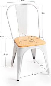 Set 4 Torix Natuurlijk Houten Stoelen