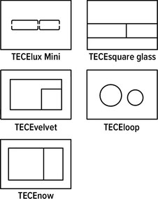 TECE inworpschacht voor reinigingstabletten - TECElux Mini, Square glas, Velvet, Loop en Now