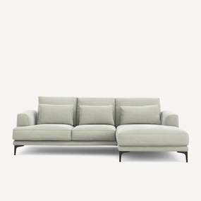 Linkse hoekbank in stonewashed fluweel, Marsile