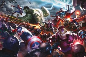 Poster Marvel FUture Fight - Heroes Assault, (91.5 x 61 cm)