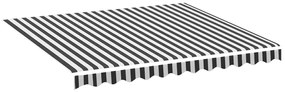 vidaXL Vervangingsdoek voor luifel 3x2,5 m antracietkleurig en wit