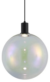 Design hanglamp zwart met regenboog glas 35cm - Mallon