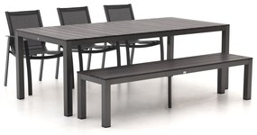 R&S Design Altea/Fidenza 220cm dining tuinset met bank 5-delig stapelbaar