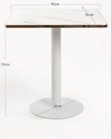 Tafel Firro Vierkant 70cm Wit
