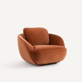 Fauteuil XL in fluweel, bolvormig, Alpine