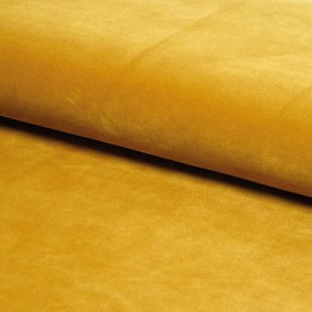 Stoel POSH kerrie, geel/mosterdgeel (stof Bluvel 68) - modern, gestoffeerd, fluweel, voor woonkamer, eetkamer
