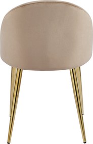 Set 4 Vint Fluwelen Golden Stoelen