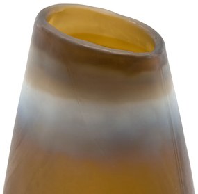 Afgeschuinde vaas in mat glas, Bosira
