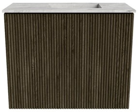 Mondiaz Joya DLux 50cm toiletmeubel shadow met wastafel faye rechts zonder kraangat glace