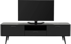 Goossens Tv Dressoir Bjarte, 2 deuren 1 lade 1 open vak 42 cm diep 180 cm breed