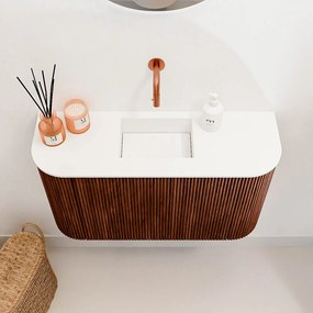 Mondiaz Joya 75cm toiletmeubel ronding links/rechts ruby met wastafel faye midden zonder kraangat talc