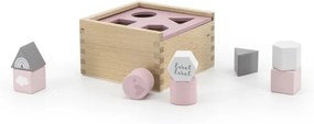 Shape Sorting Box - Pink - Houten speelgoed