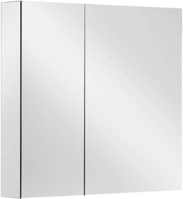 Ben Vario Spiegelkast rechts 2 ongelijke delen met spiegelmelamine omtrokken zijpanelen 70x14x75 cm