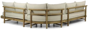 Hoek loungeset 5 personen Teak Old teak greywash  Santika Furniture Santika