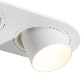 Set van 6 inbouwspots wit GU10 35mm kantelbaar 2-lichts - Installa Binnenverlichting Lamp