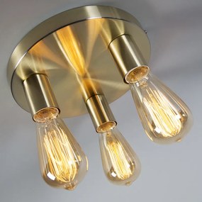 Art Deco plafondlamp goud rond - Facil 3