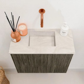 Mondiaz Joya DLux 50cm toiletmeubel shadow met wastafel faye midden zonder kraangat ostra