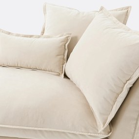 Longchair, links, in fluweel, Odna