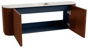 Mondiaz Joya DLux 115cm toiletmeubel ronding links/rechts ruby met wastafel faye midden 1 kraangat frappe