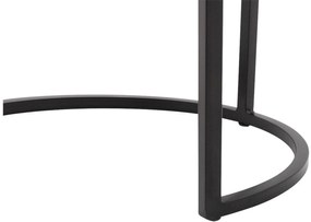 Goossens Salontafel Jelle rond, hout mango zwart, urban industrieel, 54 x 45 x 54 cm