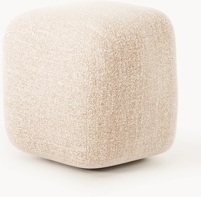 Hoge bouclé poef Wolke