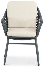 Tuinstoel Aluminium/rope Grijs-antraciet Coco Antoni