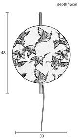 Wandlamp Japanse Kraanvogels
