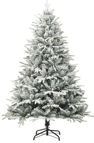 vidaXL Kunstkerstboom met sneeuwvlokken 240 cm PVC en PE groen