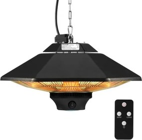 VEVOR Plafondverwarmer, 2000W, afstandsbediening, verwarming voor binnen/buiten, IP34-geclassificeerde verwarming met trekkoord en verstelbare ketting, voor veranda, terras, eetkamer, studio