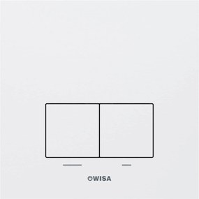 Wisa Delos bedieningspaneel aluminium mat wit tbv Wisa XF/XS