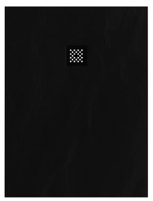 Brauer Asteroid douchevloer 90x120cm mineraalmarmer zwart mat