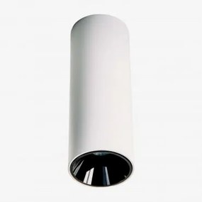 Opbouw Led Plafondlamp Rond Ø5,7 Cm Voor Buiten In Aluminium Luisiana Wit – Zwart & Warm Wit 3000k & 6 W & 38º - Sklum