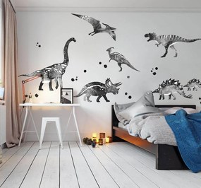 INSPIO Muurstickers - Zwarte en witte dinosaurussen