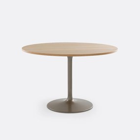 Eettafel, rond, tulpvormige basis, 4 tot 6 couverts, LILACE