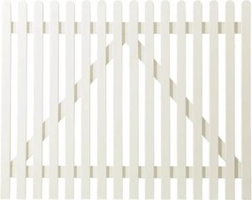 Tuinpoort vuren - Retro recht wit (150 x 120 cm)