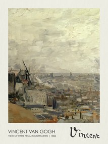 Kunstreproductie View of Paris from Montmartre (1886), Vincent van Gogh