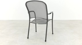 Carlo strekmetaal stapelbare tuinstoel - Antraciet