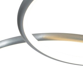 Plafondlamp staal incl. LED 3-staps dimbaar 4-lichts - Joaniqa Modern rond Binnenverlichting Lamp