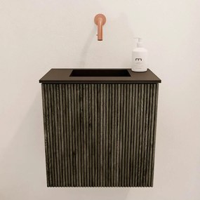Mondiaz Joya 40cm toiletmeubel shadow met wastafel faye midden zonder kraangat urban