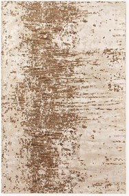 Handgeweven wollen vloerkleed Cynthia met abstract patroon