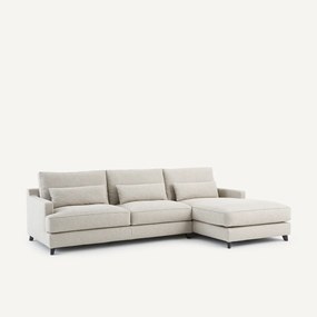 Hoekbank in getextureerd viscose/linnen, Alwine