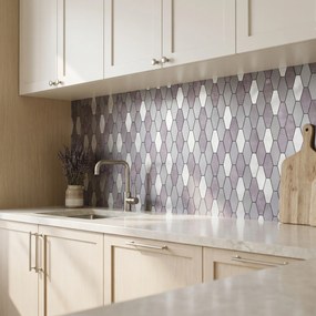 Zelfklevende Mozaïektegels Metaal | Picket Paars | 30×30 cm | Keuken, Bad &amp; WC