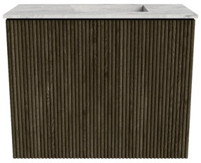 Mondiaz Joya DLux 50cm toiletmeubel shadow met wastafel faye rechts 1 kraangat glace