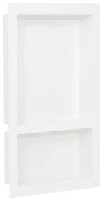 vidaXL Douchenis met 2 vakken 41x69x9 cm hoogglans wit