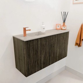 Mondiaz Joya DLux 80cm toiletmeubel ronding rechts shadow met wastafel faye links 1 kraangat opalo