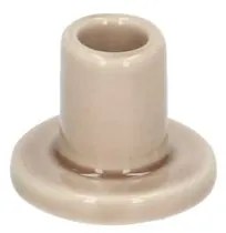 Kandelaar pilaartje, porselein, beige