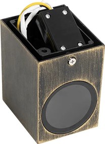 Moderne wandlamp antiek goud IP44 - Baleno